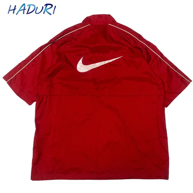 나이키 00s 스우시 빅로고 레드반팔바람막이 105