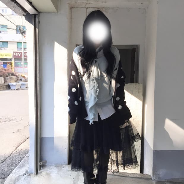 빈티지 핀터도트걸 코디세트