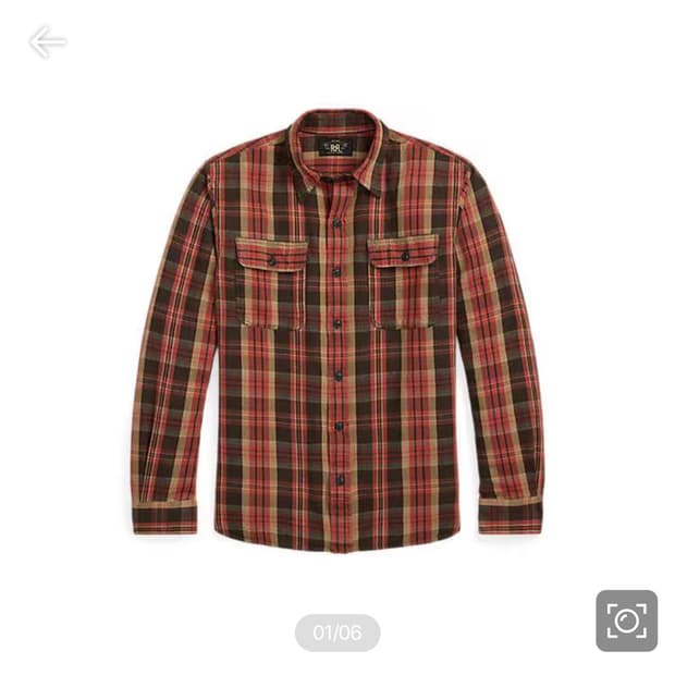 RRL 플레드 워크셔츠 M 