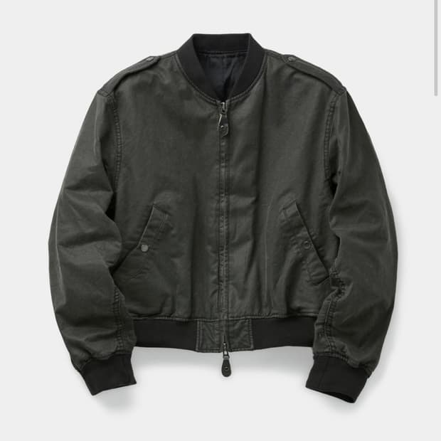 스톤 워시드 L2B 봄버 (다크브라운) XL