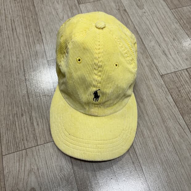 랄프로렌 코듀로이 볼캡 옐로우