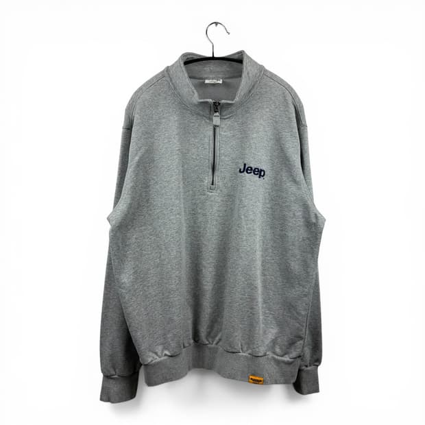 (XL) 지프 하프집 맨투맨 그레이