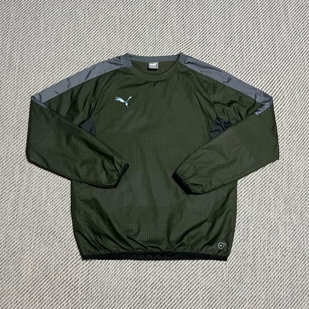 [M] Puma 푸마 카키 우븐 풀오버 웜업