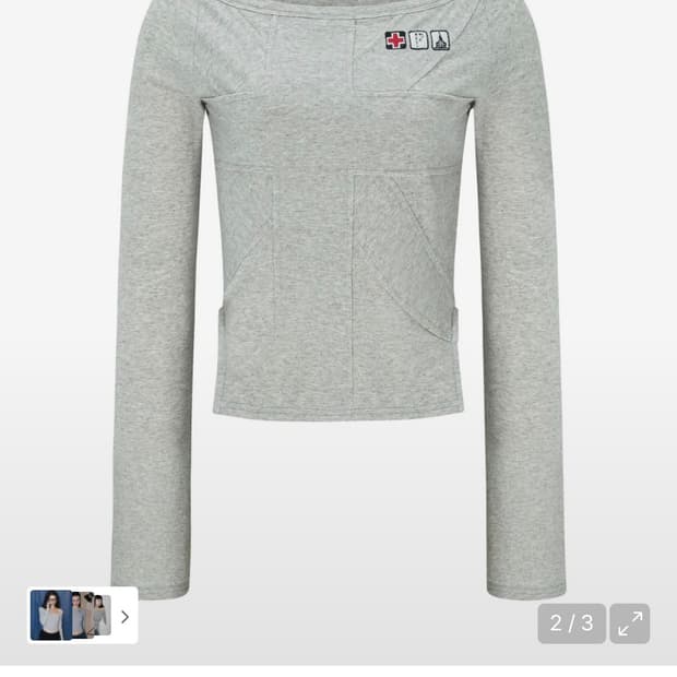 플노팔 Maddie Union Jack Long Sleeve Top오트밀