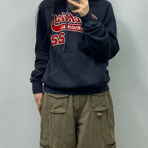 디키즈 y2k 와투케 네이비 후드티
