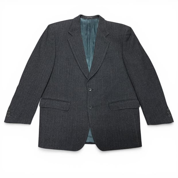 105 미쏘니 MISSONI EXAMPLE 차콜 스트라이프 울 블레이저