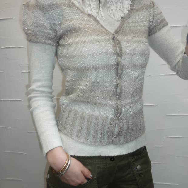 glitter knit cardigan