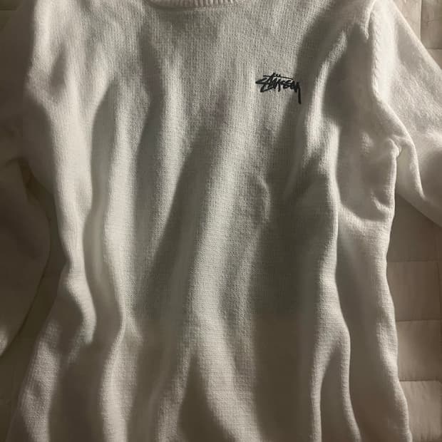 스투시 화이트 니트