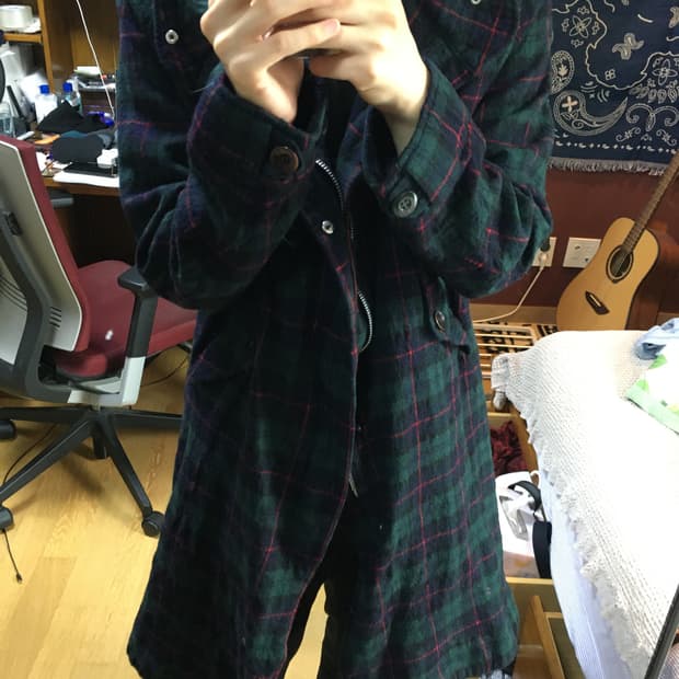 언더커버 축융 울 코트