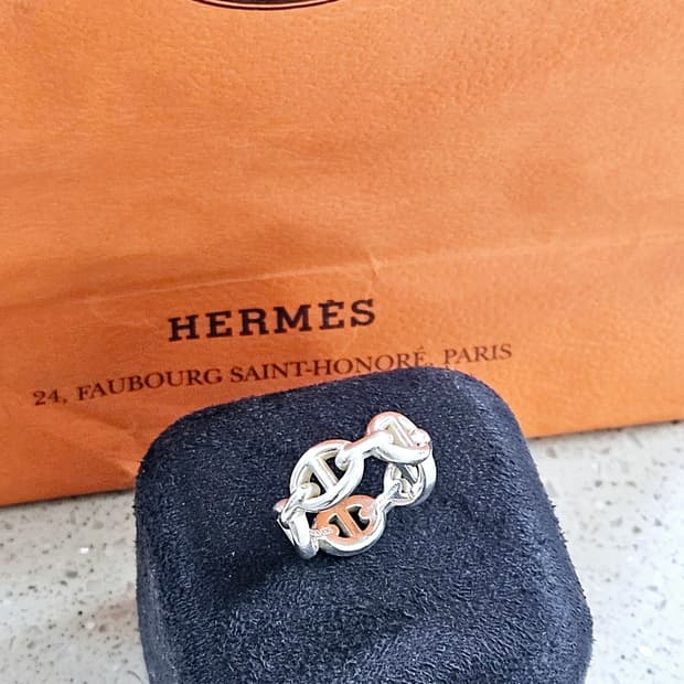 [상태최상] 에르메스 샹달 실버 반지 [정품/48호]