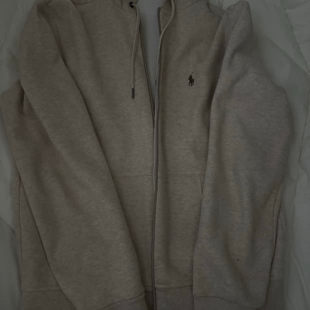 폴로 베이지색 후드집업