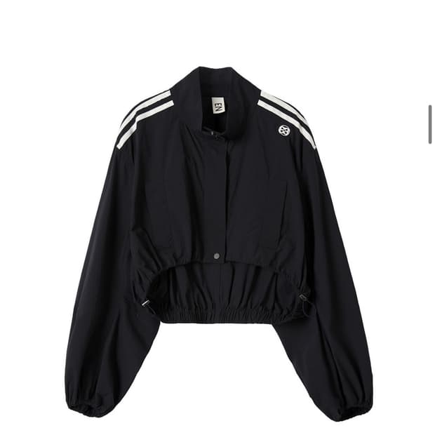 엔오르 DOUBLE STRIPE STRING CROP JACKET