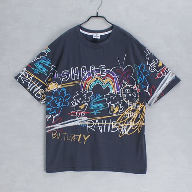 HOOK crew neck print tee _ S5335