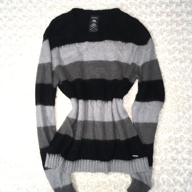 Diesel italy unisex stripe long knit