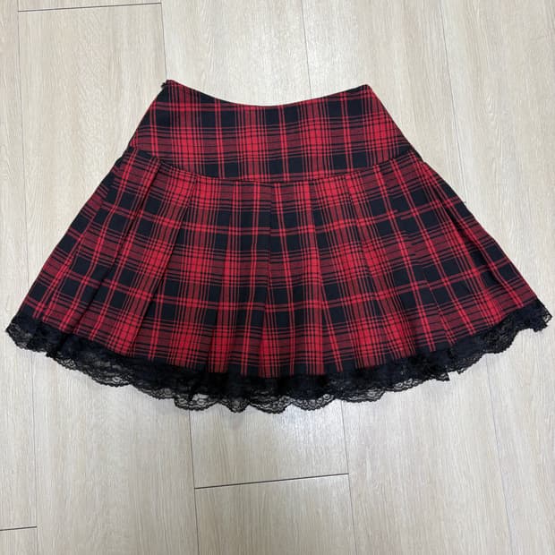 나나 체크 스커트