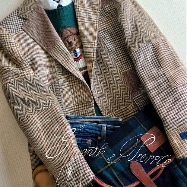 폴로 랄프로렌 RL67 패치워크 스포츠코트 자켓