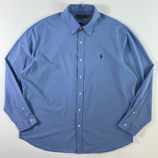 Polo  폴로 랄프로렌 신형 자수 코튼 소라 빅셔츠 