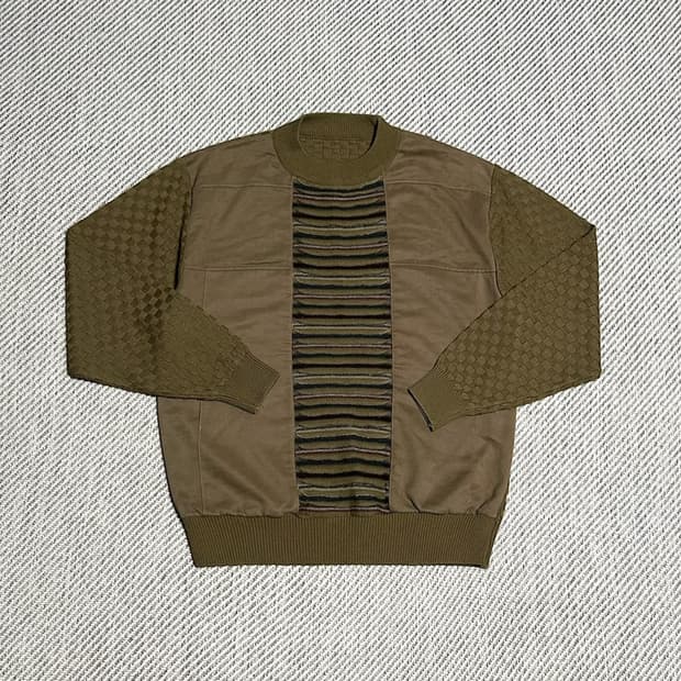 [L] JPN 빈티지 패턴 라운드 니트