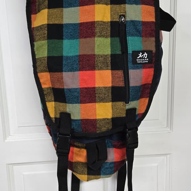 메카mackar tokyo 빈티지 체크백팩