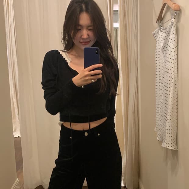 타낫 coduroy straight wide pants 블랙 s