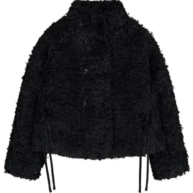 코이세이오 헤어리 퍼자켓 블랙