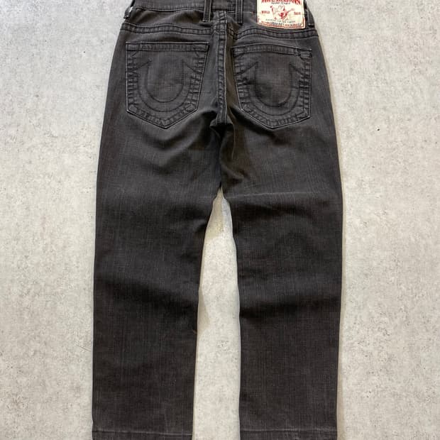 [31] True Religion 트루릴리전 블랙 워시드 데님팬츠