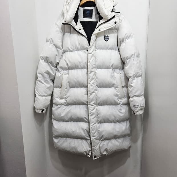 케이스위스(KSWISS) 폴리 롱패딩 화이트 100