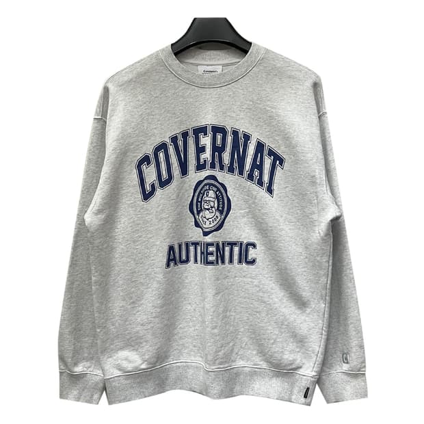 커버낫 빅 엠블럼 로고 오버핏 맨투맨 M