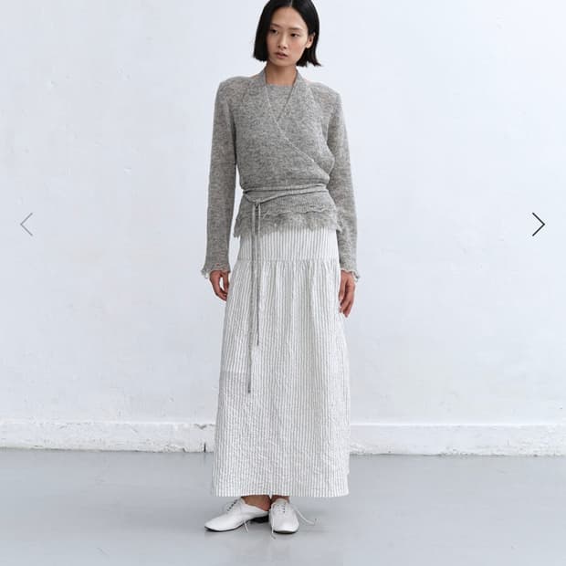 로우타이드 로우 엣지 가디건 홀터넥 세트