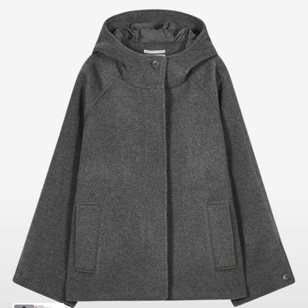 타입서비스 후드 하프코트 그레이