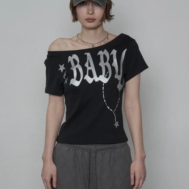 셋업이엑스이 베이비 와이드넥 탑