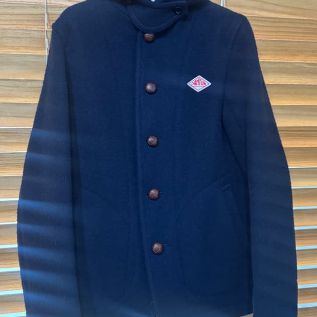 단톤 여성 울 라운드 숏 코트 네이비 34(한국 사이즈 85)