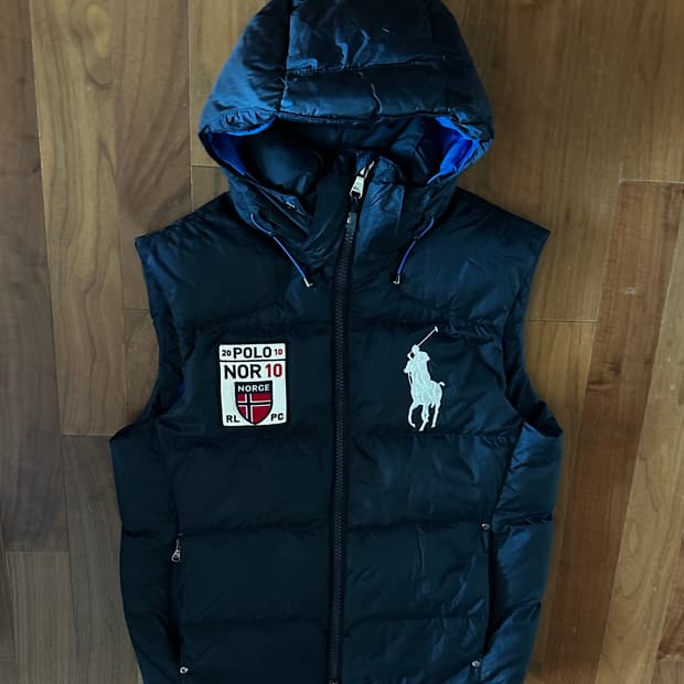 폴로 랄프로렌 빅포니 노르웨이 패딩조끼 S