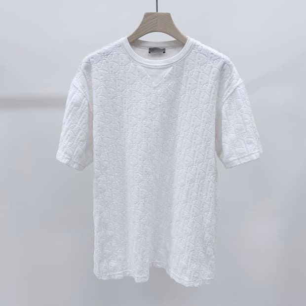 [S급/S] 디올 오블리크 테리 코튼 반팔 티셔츠 화이트