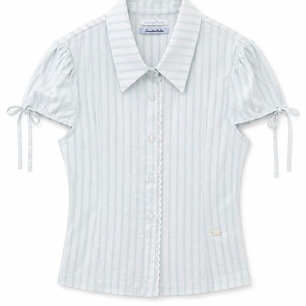 썸웨어버터 카라 리본 블라우스 OS