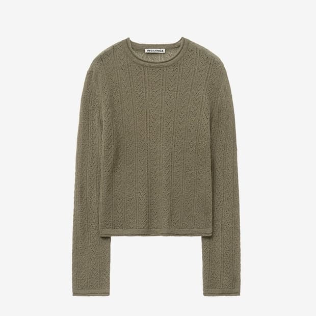 인사일런스 우먼 러스틱 울 니트