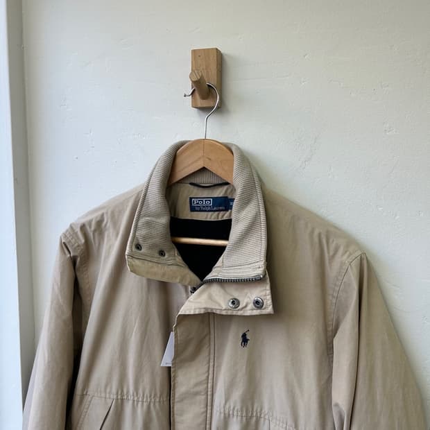 16084 - 폴로 랄프로렌 베이지 헤링턴 봄버 자켓