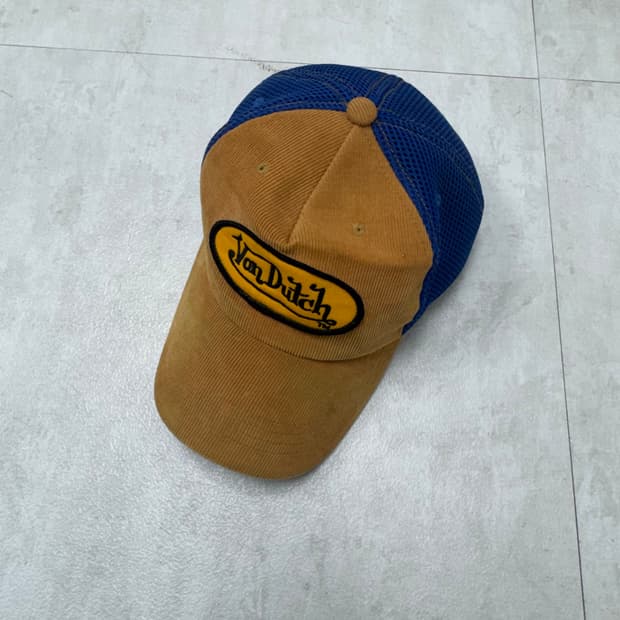 •본더치 코듀로이 투톤 트러커 캡모자