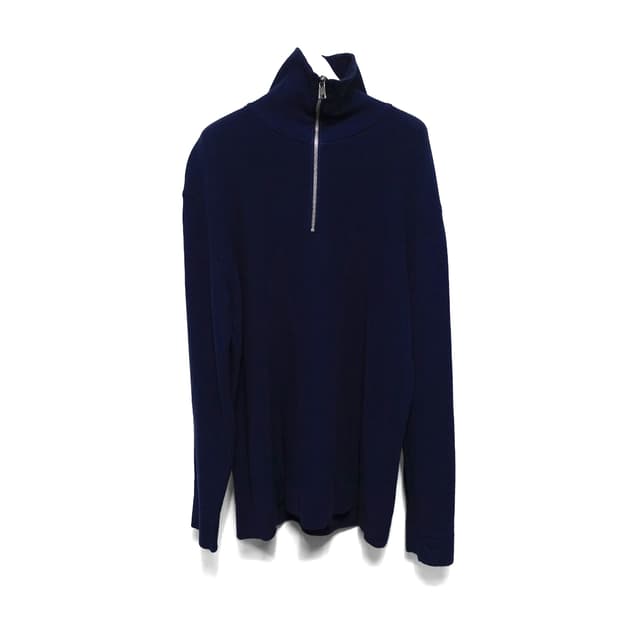 [L] ZARA 자라 네이비 반집업 니트
