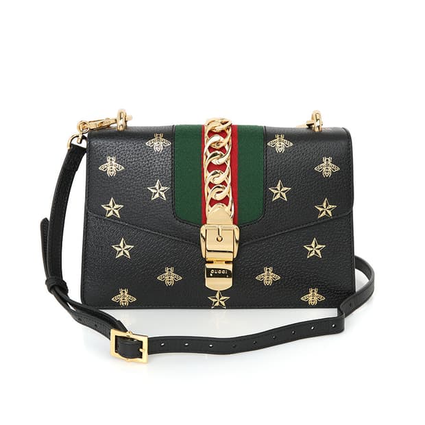 구찌 실비백 비스타 블랙 스몰 숄더 미니크로스백 ‎524405