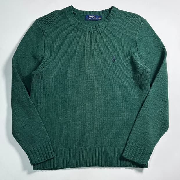 폴로 랄프로렌 그린 울 니트 