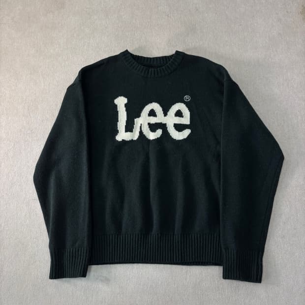 100 LEE 리 울 빅로고 니트