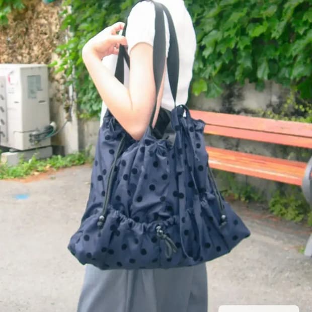 캔버스가든 도트 스트링 백