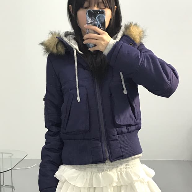 Jpn Purple Wolfjaw Puffer Jackets