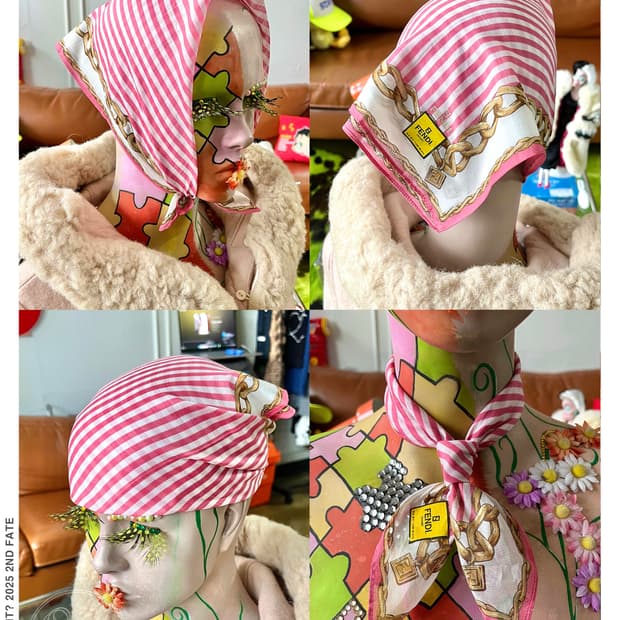 1980-90s Old FENDI Archive Bandana Scarf
