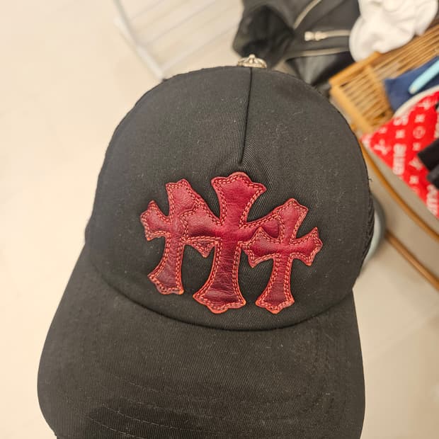 크롬하츠 신세계 정품 레더패치 캡 모자