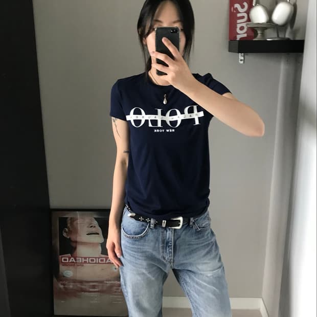 폴로 랄프로렌 스펠아웃 네이비 반팔티