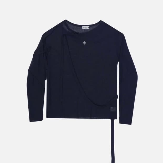 Aesynctx trmmed 니트 탑 블랙