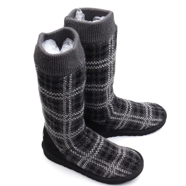 어그 체크 니트 삭스 부츠