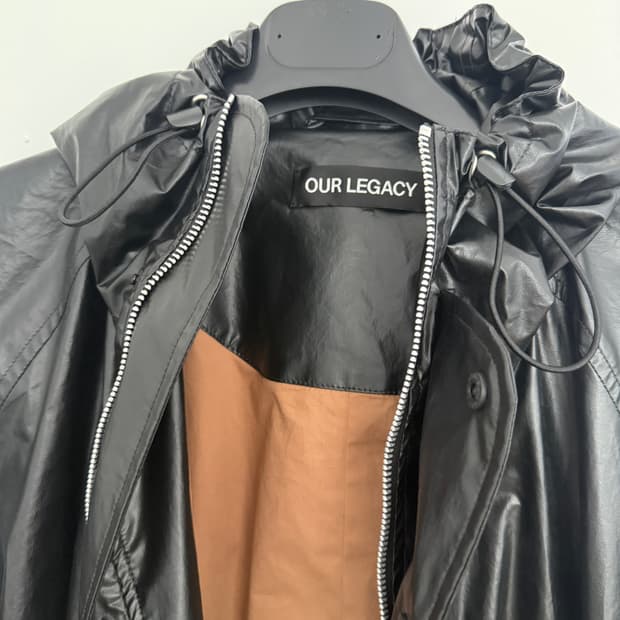 our legacy black tempesta faux leather코트